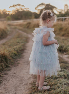 Enchanted Tulle Princess Tulle Birthday Dress Blue - Fox Baby & Co