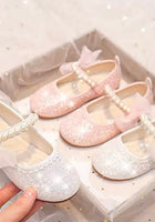 Load image into Gallery viewer, Little Bow Pink Pearl Princess Birthday Girl Mary Jane Shoe (pre order) - Fox Baby &amp; Co
