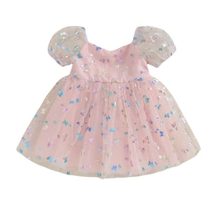 Kids girls Butterfly Shimmer Tulle Dress - Fox Baby & Co