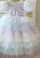 Load image into Gallery viewer, Kid little girl Mermaid Dreaming Ombré Tulle Party Dress (Pre order) - Fox Baby &amp; Co
