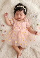 Load image into Gallery viewer, Baby Girls Pink Daisy Tutu Tulle Romper - Fox Baby &amp; Co
