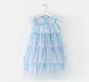 Enchanted Tulle Princess Tulle Birthday Dress Blue - Fox Baby & Co