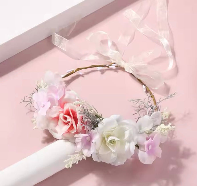 Enchanted Princess Birthday Flower Crown - Baby Pink - Fox Baby & Co