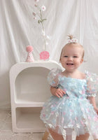 Load image into Gallery viewer, Kids little Girls Clara Tutu Tulle Fairy Romper - Blue - Fox Baby &amp; Co
