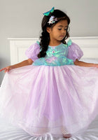 Load image into Gallery viewer, Mermaid Princess Purple Pearl Birthday Party Dress Costume - Fox Baby &amp; Co
