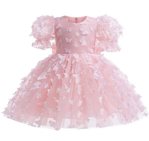 Kids girls Annabella Butterfly Luxe Tulle Dress - Baby Pink - Fox Baby & Co