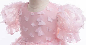 Kids girls Annabella Butterfly Luxe Tulle Dress - Baby Pink - Fox Baby & Co