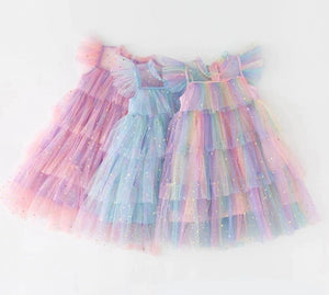 Enchanted Tulle Princess Tulle Birthday Dress Blue - Fox Baby & Co