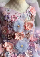 Load image into Gallery viewer, Iris Butterfly Luxe Little Girls Tulle Dress - Lilac - Fox Baby &amp; Co
