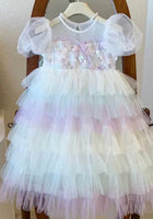 Load image into Gallery viewer, Kid little girl Mermaid Dreaming Ombré Tulle Party Dress (Pre order) - Fox Baby &amp; Co
