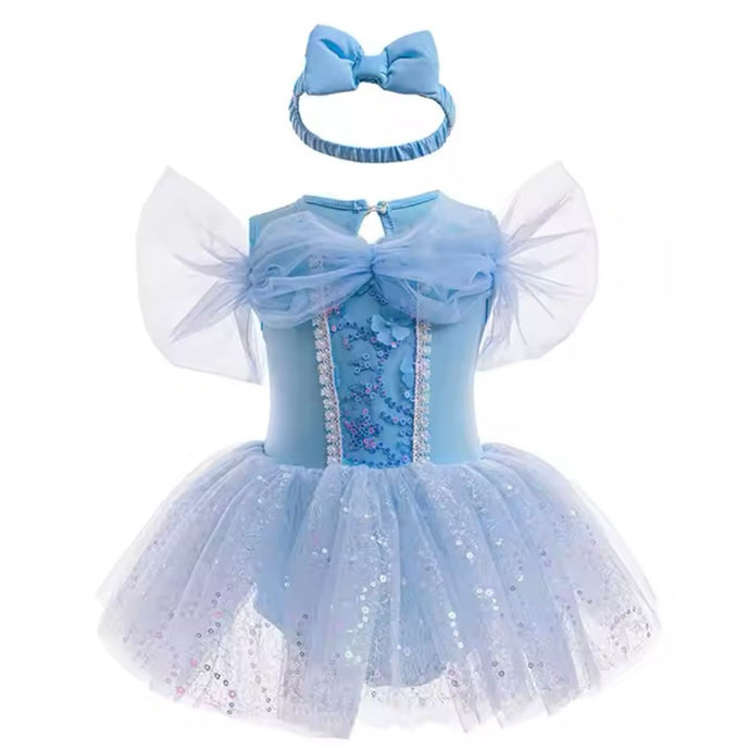 Baby Girls Snow Princess Tutu Tulle Romper with bow - Fox Baby & Co