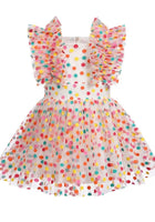 Load image into Gallery viewer, Rainbow Polka Dot Birthday Tulle Frill Tutu Romper - Fox Baby &amp; Co
