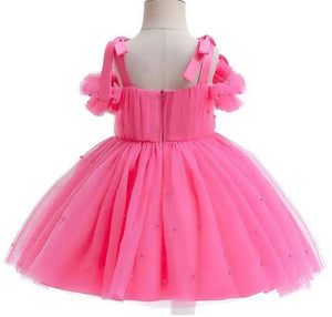 Kids little girls Valencia Pearl Luxe Party Dress - Magenta (pre order) - Fox Baby & Co