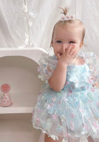 Load image into Gallery viewer, Kids little Girls Clara Tutu Tulle Fairy Romper - Blue - Fox Baby &amp; Co
