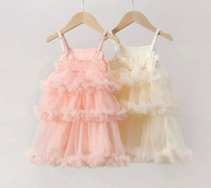 Darling Pearl Tulle Birthday Dress - ivory (pre order) - Fox Baby & Co