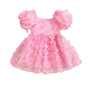 Kids little girls Pandora Butterfly Tulle Dress - Pink - Fox Baby & Co