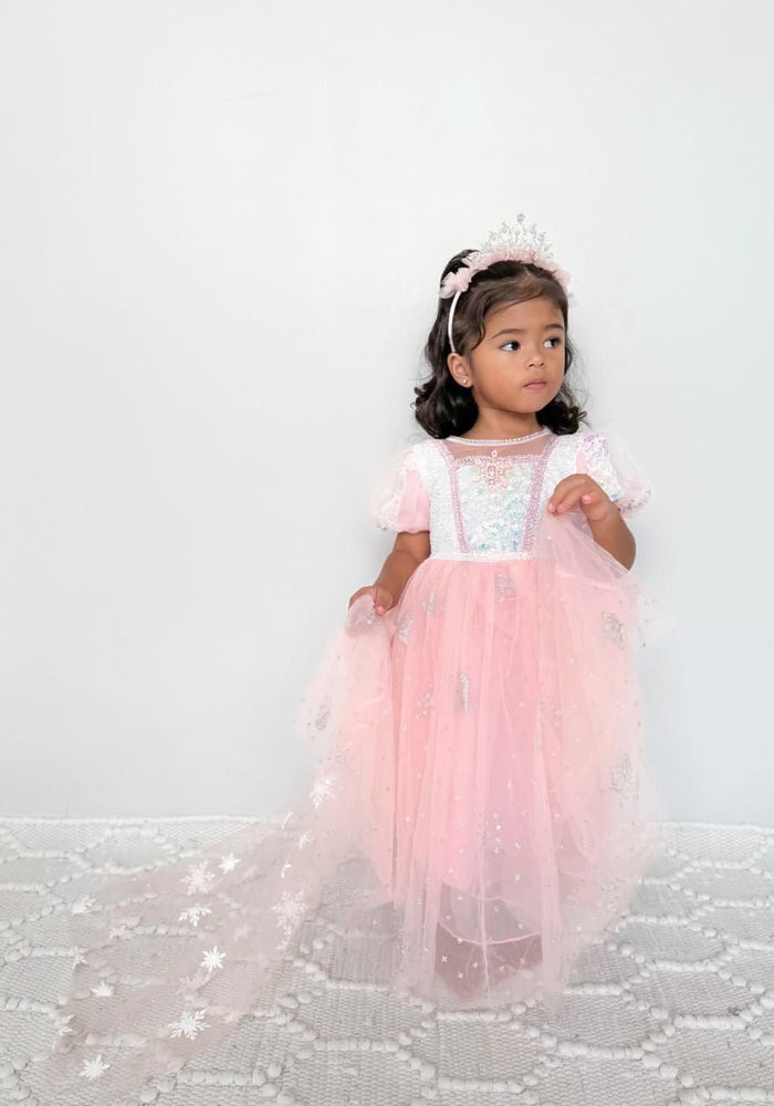 Pink Fairyfloss Princess Birthday Party Dress with cape