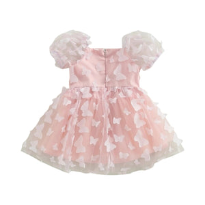 Kids little girls Clara Butterfly Tulle Dress - Baby Pink (Pre order) - Fox Baby & Co