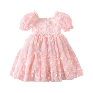 Kids girls Tea Party Tulle Dress - Blush Pink (pre order) - Fox Baby & Co