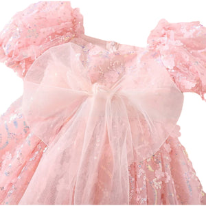 Kids girls Tea Party Tulle Dress - Blush Pink (pre order) - Fox Baby & Co