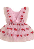 Load image into Gallery viewer, Baby Girl Valentine Red Heart Tutu Romper (pre order) - Fox Baby &amp; Co
