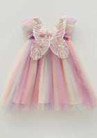 Load image into Gallery viewer, Kids little girls Aurora Tulle Fairy Birthday Dress - Pink Rainbow - Fox Baby &amp; Co
