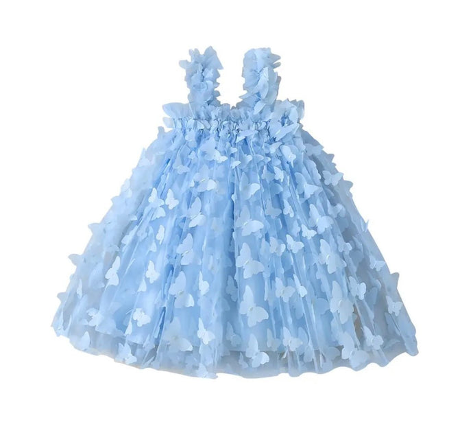 Pre order - Whimsical Butterfly Tulle Dress - Blue - Fox Baby & Co
