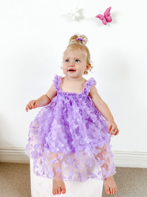 Whimsical Butterfly Tulle Dress - Purple - Fox Baby & Co