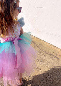 Kid little girl Candyland Tulle Tutu Birthday Dress - Fox Baby & Co