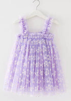Load image into Gallery viewer, Kids little girls Arabella Daisy Tulle Dress - Lilac - Fox Baby &amp; Co
