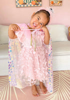 Load image into Gallery viewer, Kids little girls Mermaid Cape Pink/White - Fox Baby &amp; Co
