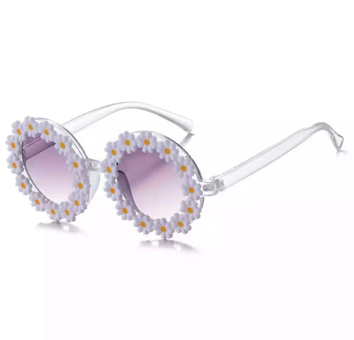 Baby/Kid Girl Daisy Sunglasses - White (pre order) - Fox Baby & Co