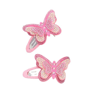 Butterfly Pink Sparkle Clip Set - Fox Baby & Co