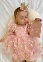 Load image into Gallery viewer, Kids girls Sweetheart Tulle Dress - Pink Rainbow - Fox Baby &amp; Co
