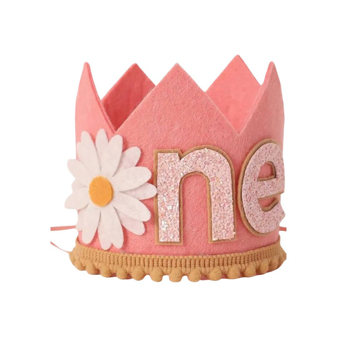 Daisy 1st Birthday Party Crown Hat - Peach (pre order) - Fox Baby & Co
