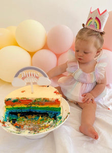 Rainbow 1st Birthday Party Crown Hat - Fox Baby & Co