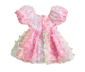 Kids little girls Pandora Butterfly Tulle Dress - Rainbow - Fox Baby & Co