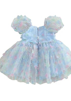 Load image into Gallery viewer, Kids little girls Clara Flower Tulle Dress - Blue - Fox Baby &amp; Co
