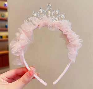 Princess Tulle Birthday Tiara Crown Headband - Fox Baby & Co