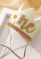Load image into Gallery viewer, Daisy 1st Birthday Party Crown Hat - Lemon (pre order) - Fox Baby &amp; Co
