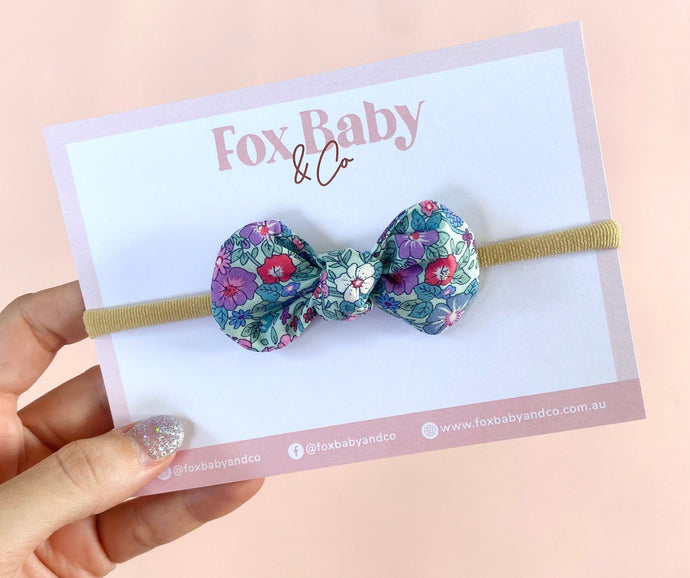 Harper Bow - Aster Floral - Fox Baby & Co