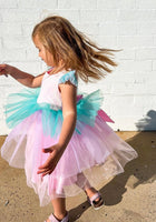 Load image into Gallery viewer, Kid little girl Candyland Tulle Tutu Birthday Dress - Fox Baby &amp; Co
