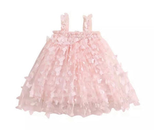 Whimsical Butterfly Tulle Dress - Baby Pink - Fox Baby & Co