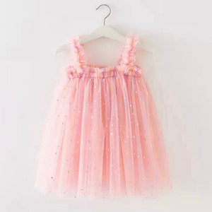 Kids little girls Arabella Tulle Dress - Pink Sparkle - Fox Baby & Co