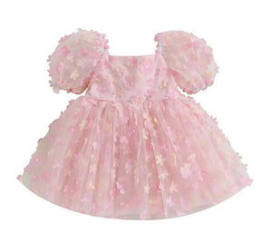 Kids girls Sweetheart Tulle Dress - Pink Rainbow - Fox Baby & Co