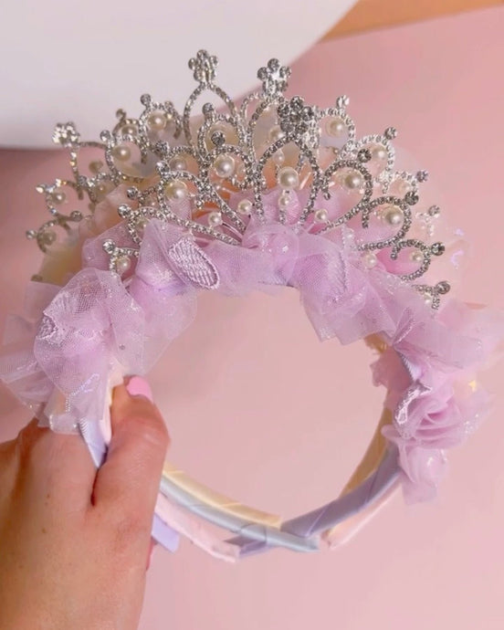 Princess Tulle Birthday Tiara Crown Headband - Fox Baby & Co