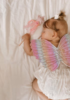 Load image into Gallery viewer, Kids little girls Rainbow Fairy Wings and wand Birthday set - pink - Fox Baby &amp; Co
