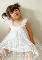 Load image into Gallery viewer, Kids little girls Arabella Daisy Tulle Dress - White - Fox Baby &amp; Co
