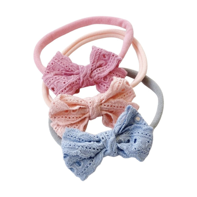 Mini Lace Ribbon Bow Headband - Fox Baby & Co