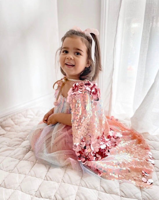 Kids little girl Mermaid Kids Cape Pink/Rose - Fox Baby & Co